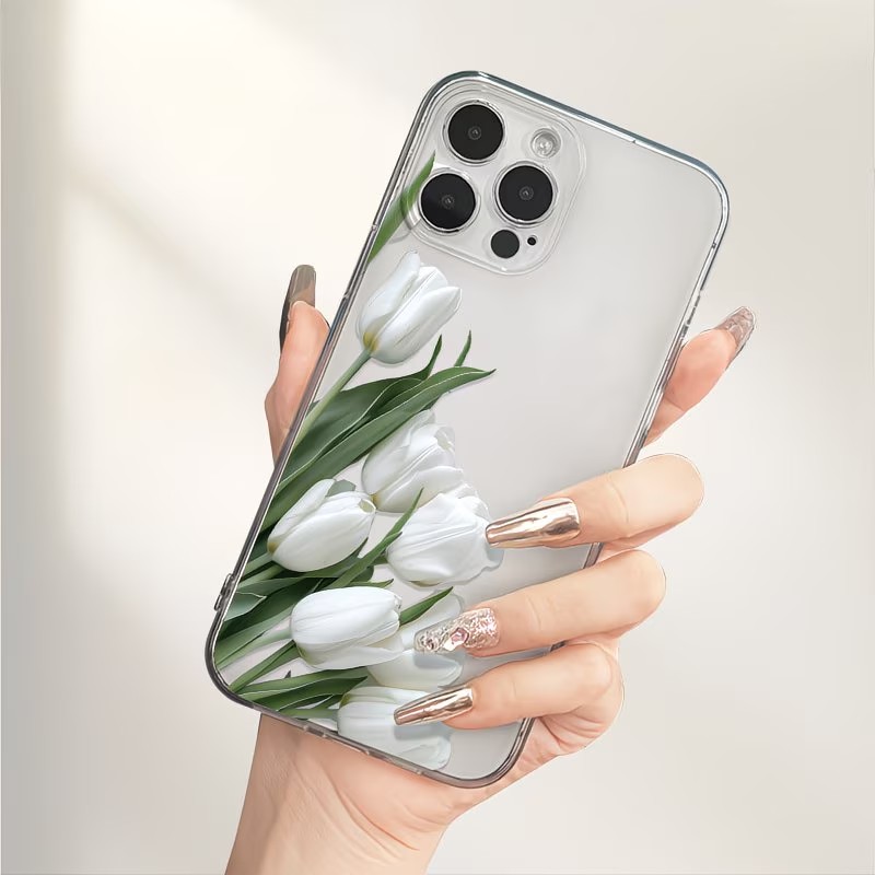 Apple Iphone 16 - Чехол для телефона с принтом тюльпанов