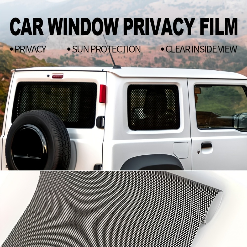 Privacy Screen Protector - Рулонная черная перфорированная виниловая пленка для